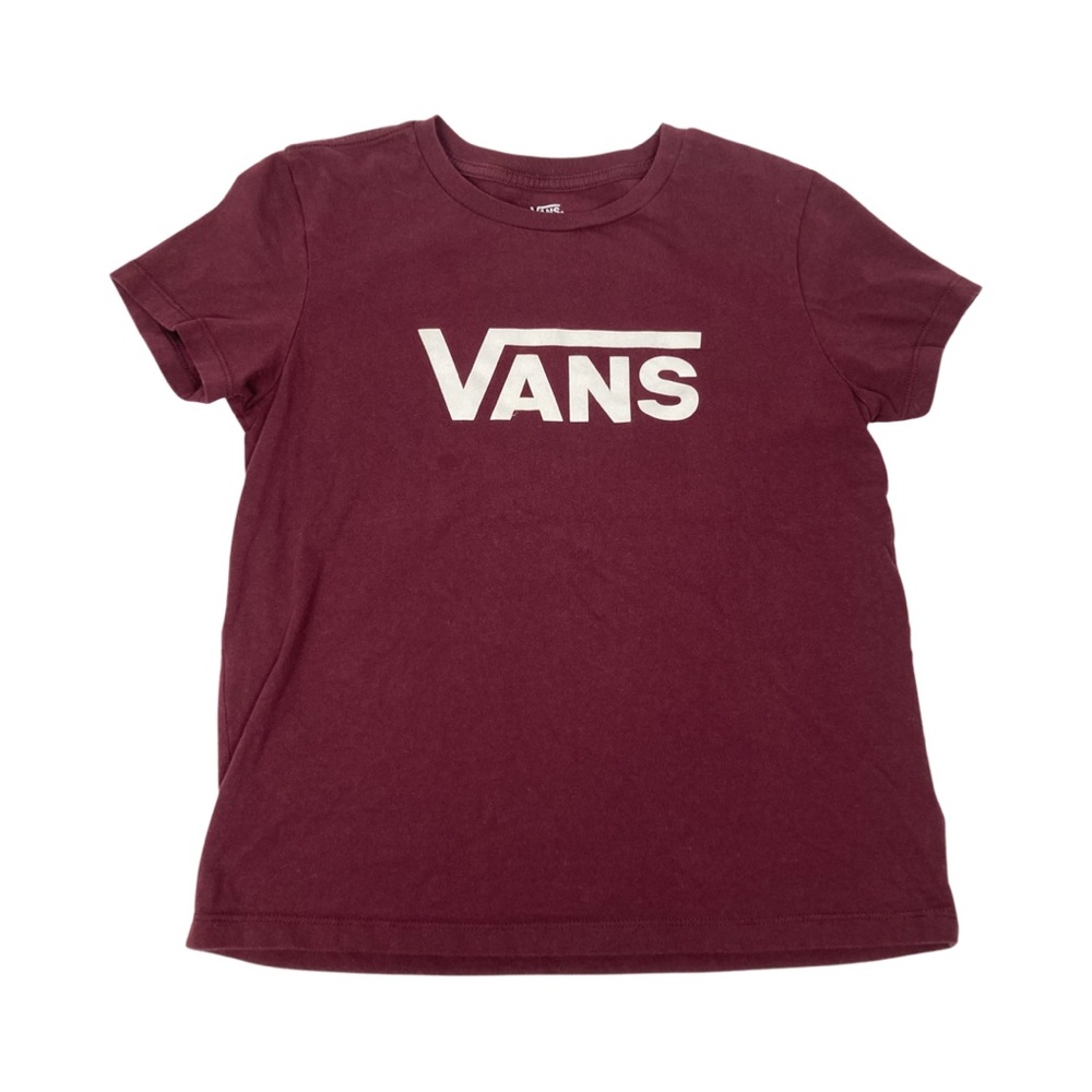 Vans Womens Short Sleeve Graphic Crew Neck Tee Juniors Size M Maroon